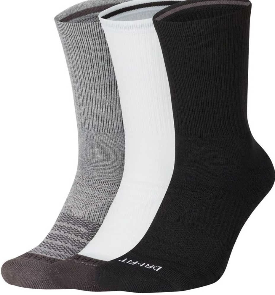 Nike Kojinės U NK Evry Max Cush Crw 3PR Baltas Pilkas Juodas SX7836 909