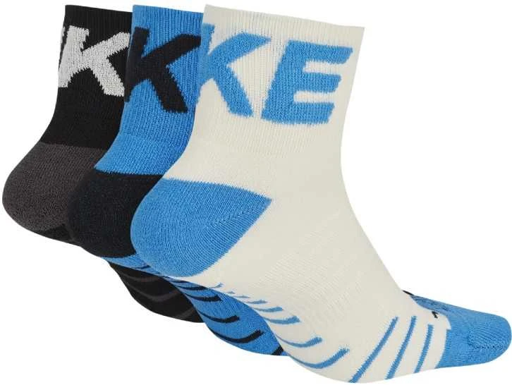 Nike Kojinės U NK Evry MX Cush Ankle 3PR Juodas Mėlyna Baltas SX7940 912