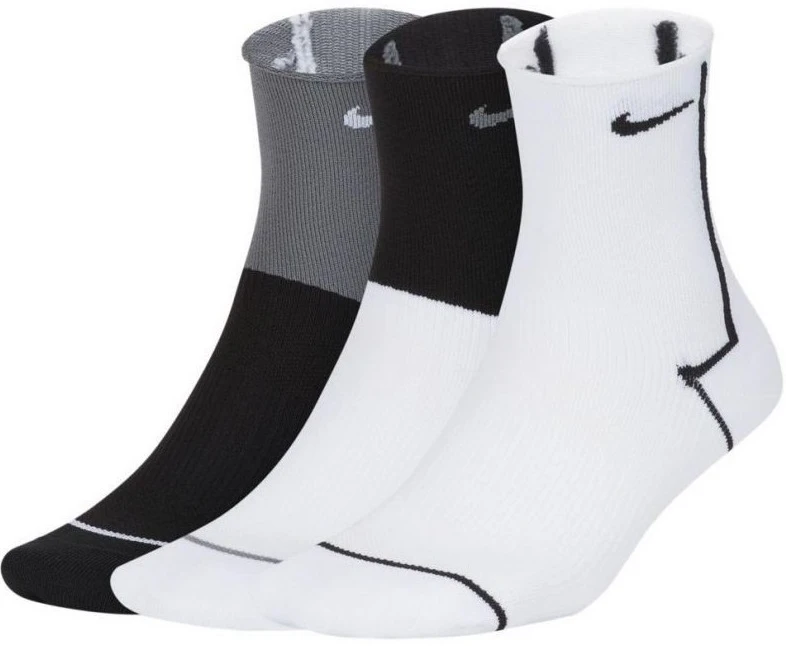 Nike Kojinės U Nk Nsw Everyday Plus Juodas Baltas Pilkas CK6021 904