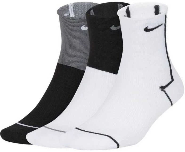Nike Kojinės U Nk Nsw Everyday Plus Juodas Baltas Pilkas CK6021 904