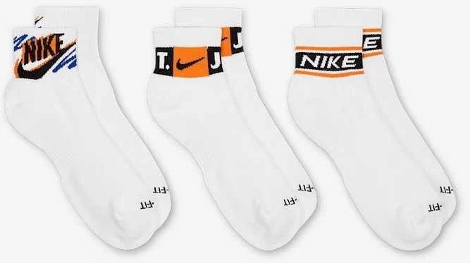 Nike Kojinės Unisex U Nk Ed Pls Ankle 3P Sport 144 Baltas HJ9378 901