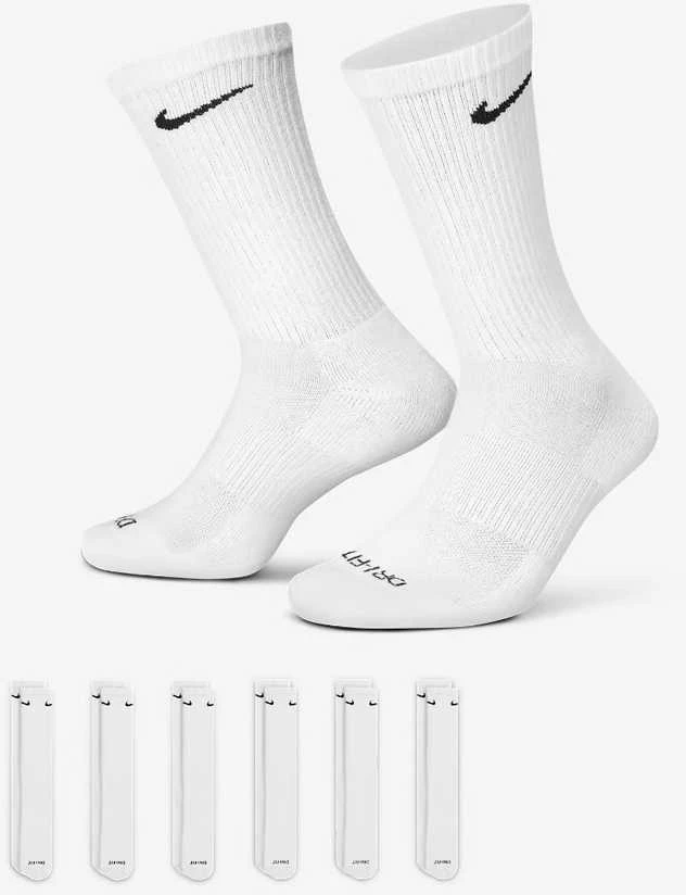 Nike Kojinės Unisex U Nk Ed Pls Csh Crw 6PrWhite SX6897 100