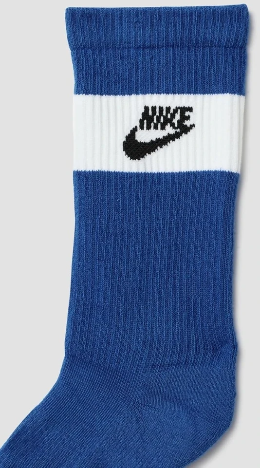 Nike Kojinės Y Nk Ed Csh Crew 6P-144 Gfx2 Baltas Juodas Mėlyna CK7302 903