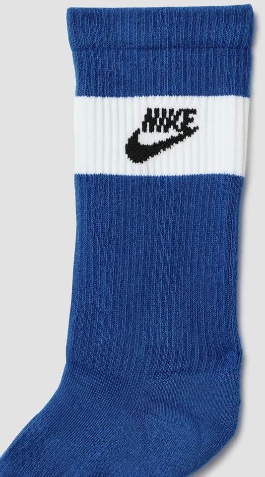 Nike Kojinės Y Nk Ed Csh Crew 6P-144 Gfx2 Baltas Juodas Mėlyna CK7302 903