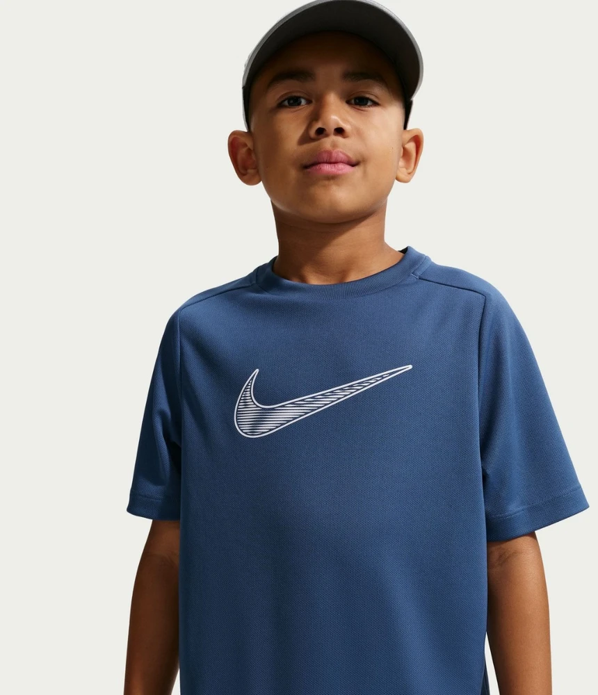 Nike Marškinėliai Paaugliams B Nk Df Multi Ss Top Hbr Mėlyna IF2430 461