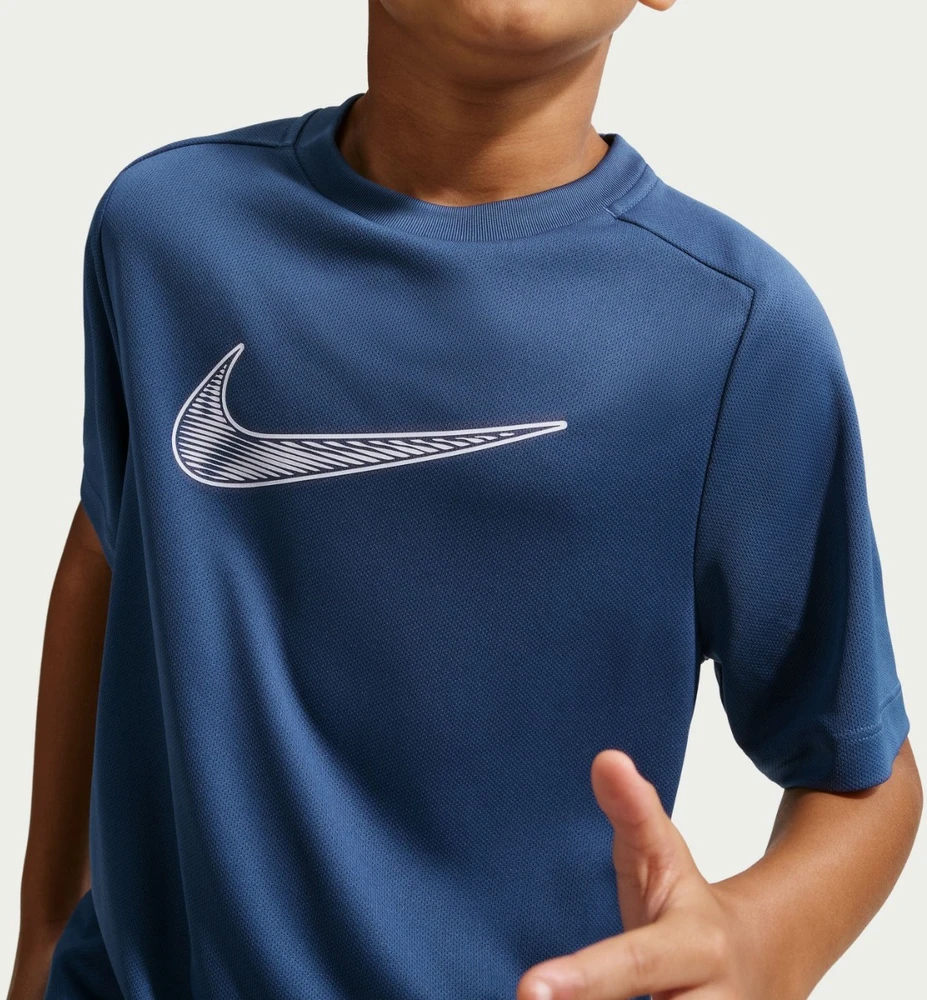 Nike Marškinėliai Paaugliams B Nk Df Multi Ss Top Hbr Mėlyna IF2430 461