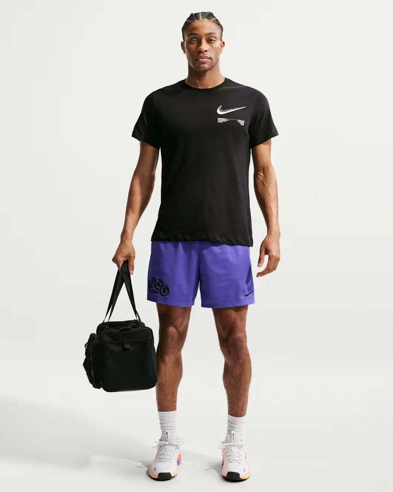 Nike Marškinėliai Vyrams M Nk Df Tee Std Hbr Su26 Juodas IH1969 010