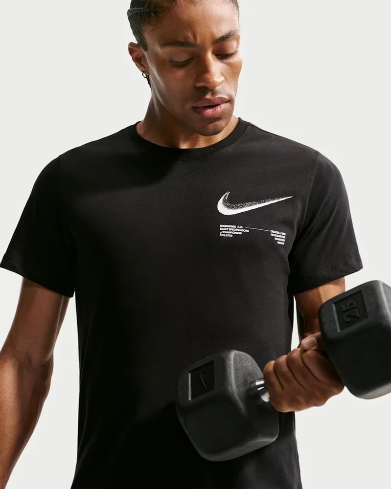 Nike Marškinėliai Vyrams M Nk Df Tee Std Hbr Su26 Juodas IH1969 010