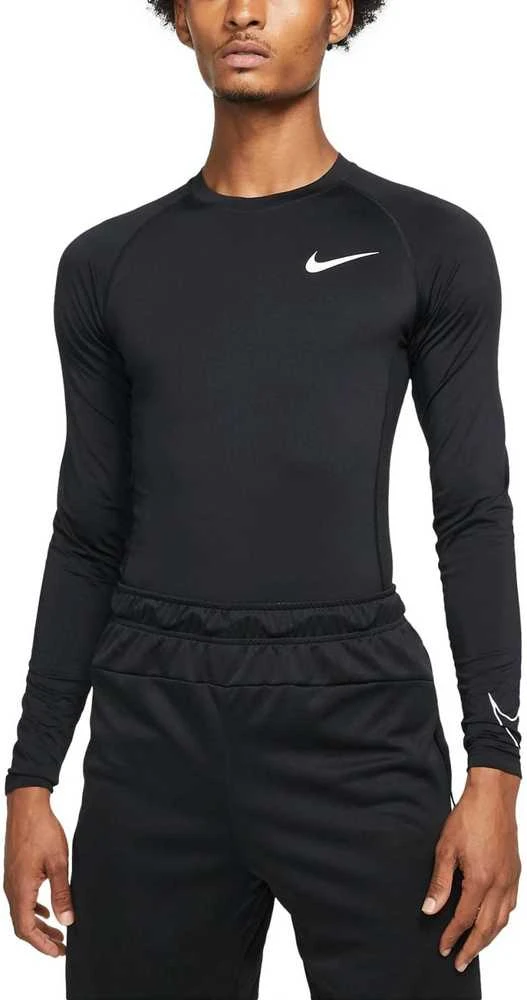 Nike Marškinėliai Vyrams M Nk Df Tight Top Ls Juodas DD1990 010