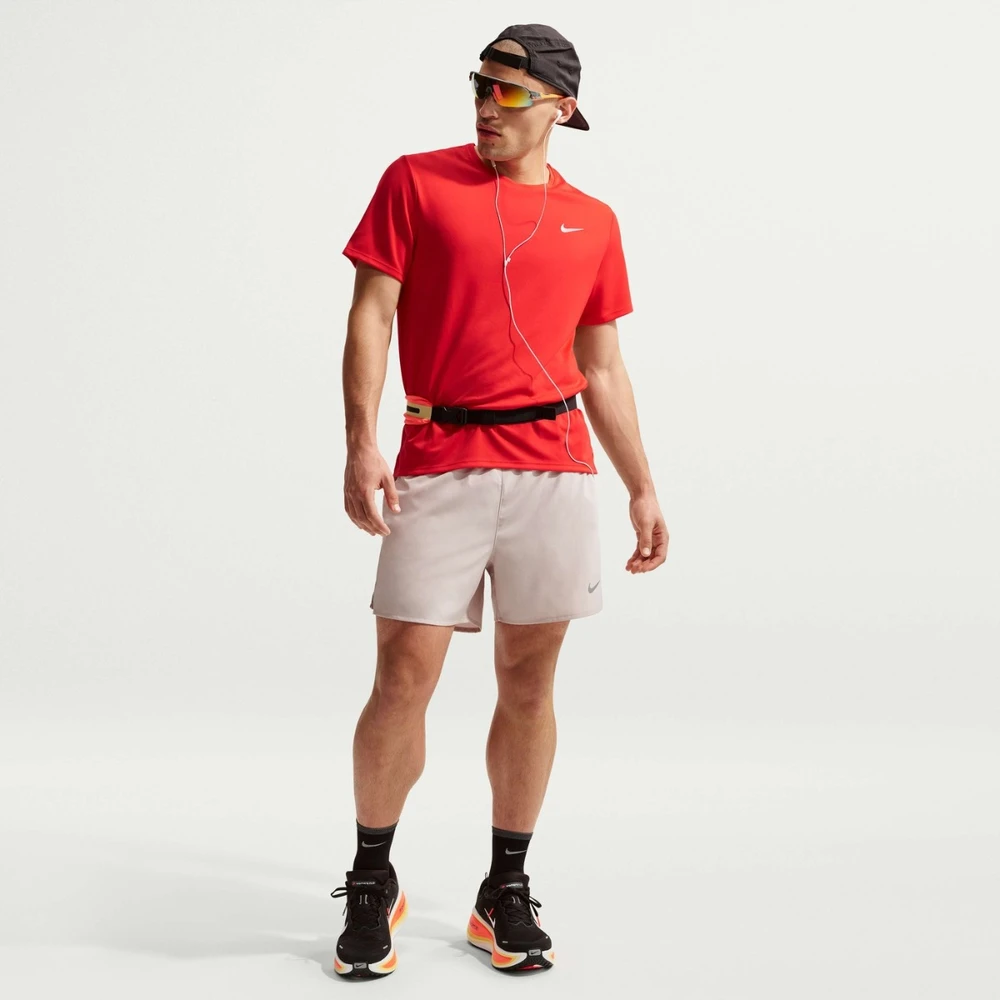 Nike Marškinėliai Vyrams M Nk Df Uv Miler Ss Raudona DV9315 696
