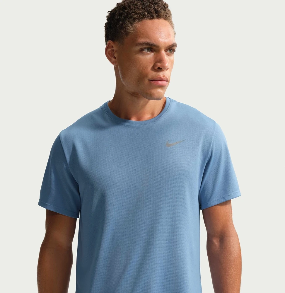 Nike Marškinėliai Vyrams M Nk Df Uv Miler Ss Mėlyna DV9315 486