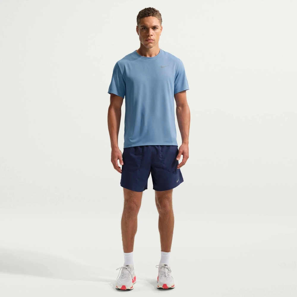 Nike Marškinėliai Vyrams M Nk Df Uv Miler Ss Mėlyna DV9315 486