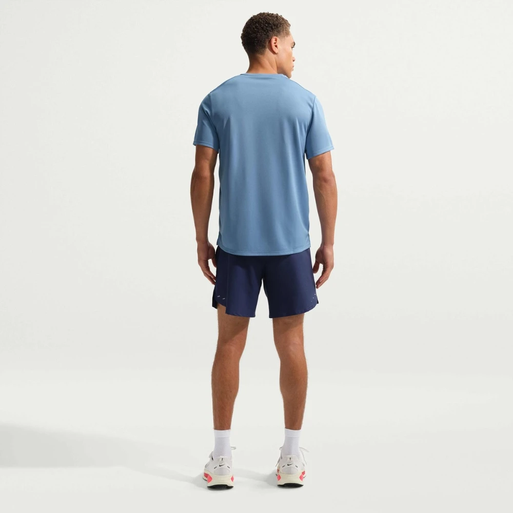 Nike Marškinėliai Vyrams M Nk Df Uv Miler Ss Mėlyna DV9315 486
