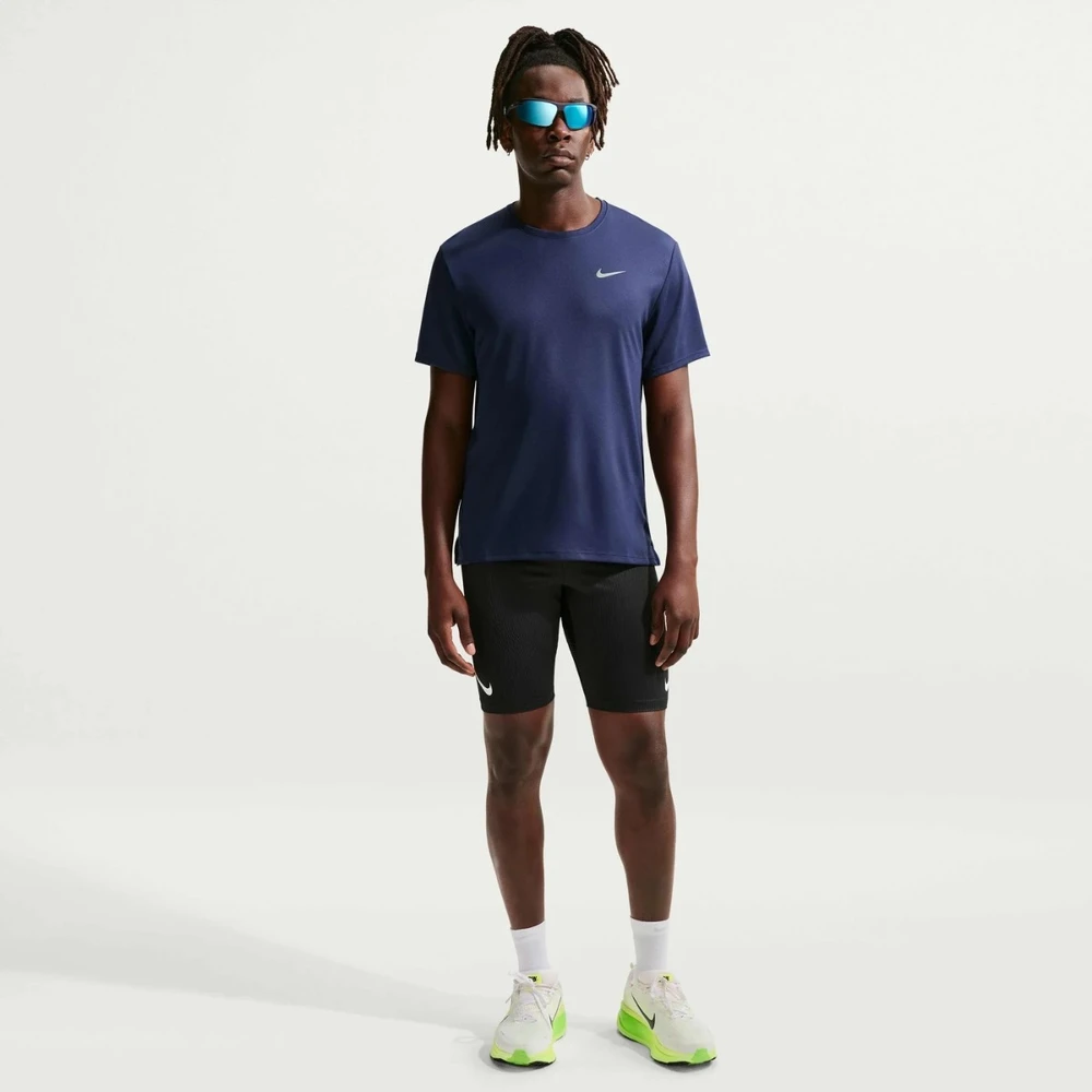 Nike Marškinėliai Vyrams M Nk Df Uv Miler Ss Mėlyna DV9315 410