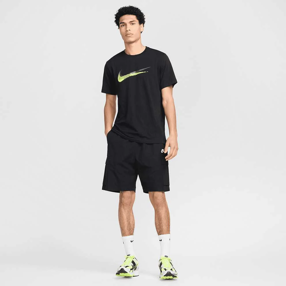 Nike Marškinėliai Vyrams M Nsw Tee 12Mo Swoosh Juodas HQ8092 010