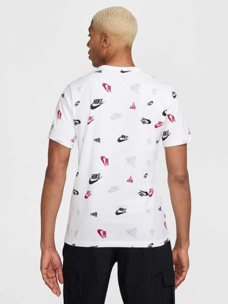 Nike Marškinėliai Vyrams M Nsw Tee 12Mo Aop Baltas HJ0561 100