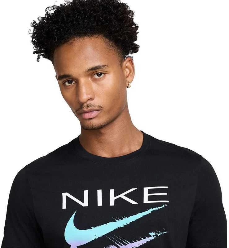 Nike Marškinėliai Vyrams M Nsw Tee 6Mo Swsh Juodas HQ8094 010