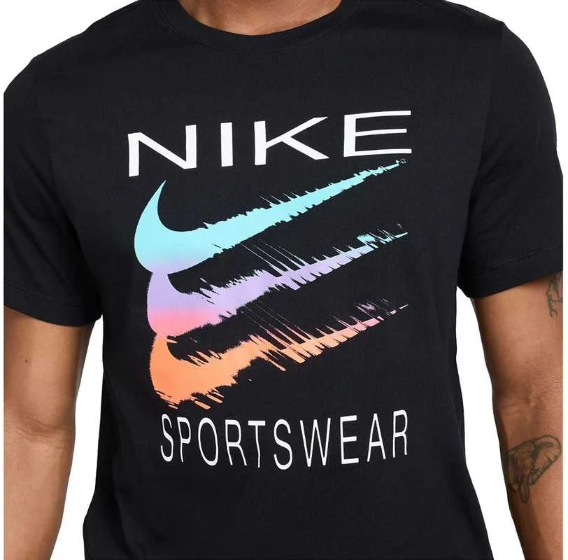Nike Marškinėliai Vyrams M Nsw Tee 6Mo Swsh Juodas HQ8094 010