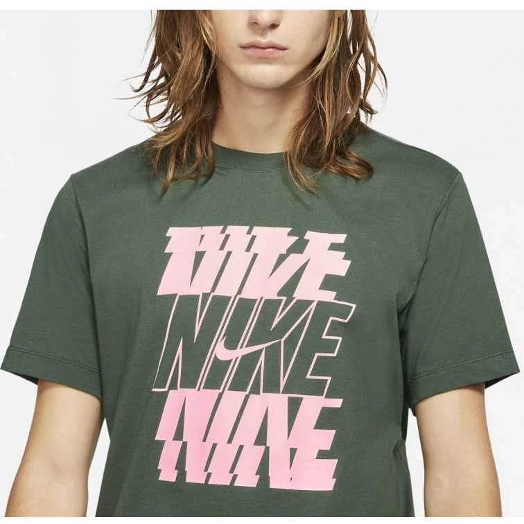 Nike Marškinėliai Vyrams M NSW Tee Swoosh/block Žalias