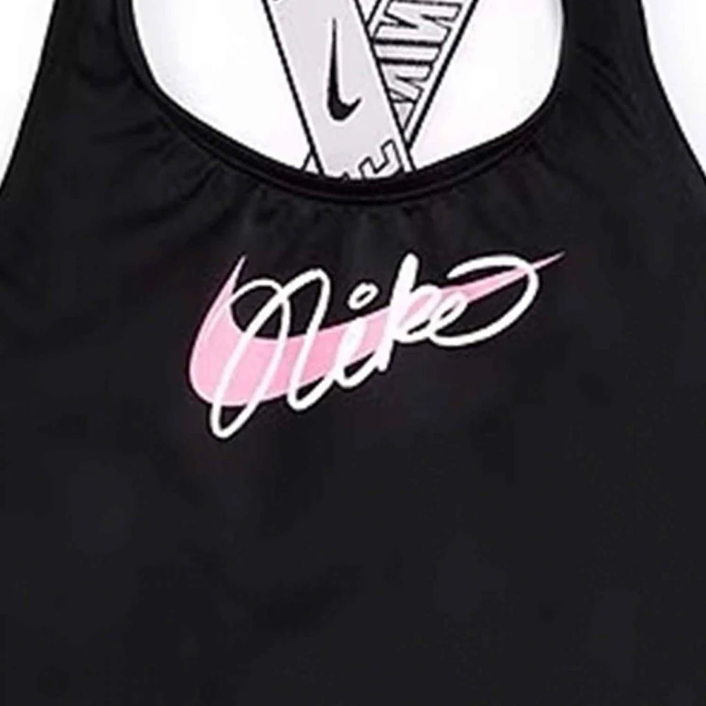 Nike Maudymosi Kostiumėlis Mergaitėms Nk G Logo Tape Crossback Juodas NESSE728 001