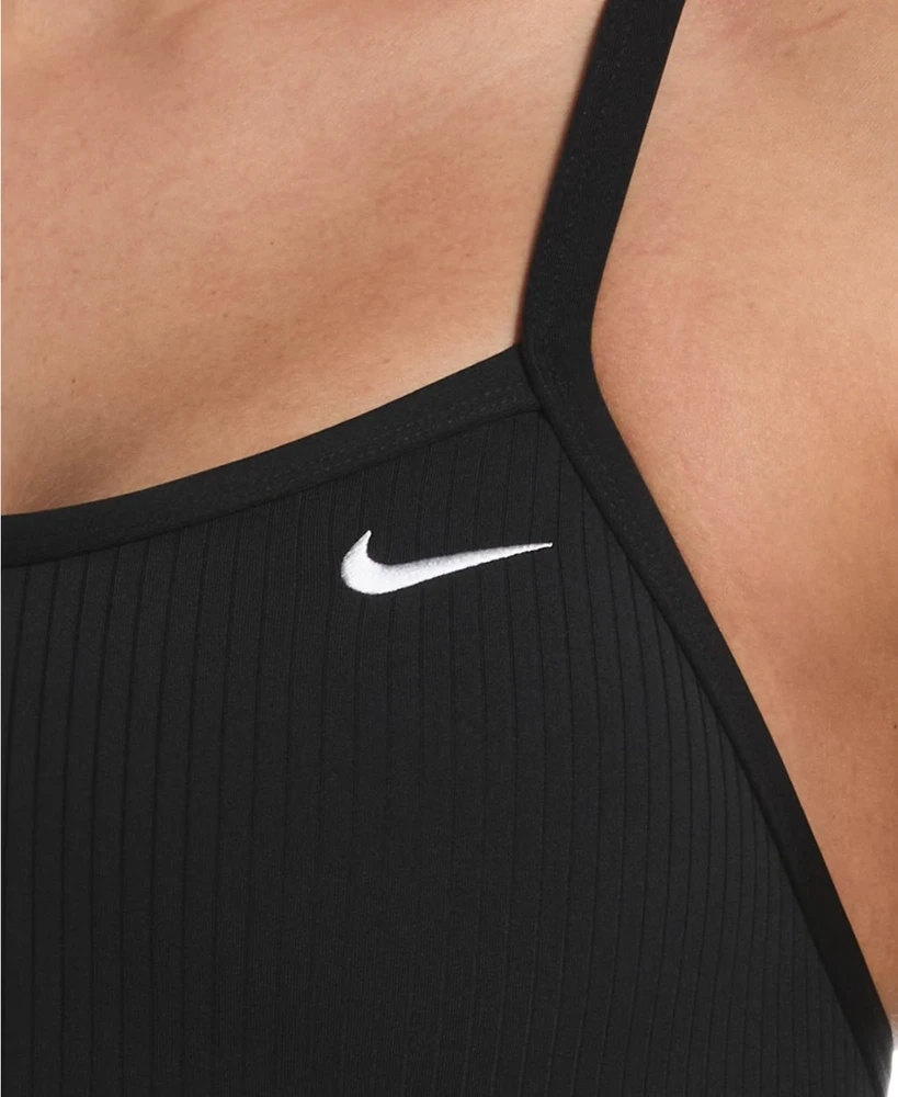 Nike Maudymosi Kostiumėlis Moterims Nk W Solid Rib Racerback Juodas NESSG017 001