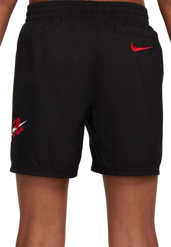 Nike Maudymosi Šortai Paaugliams Nk B Scribble 4'' Volley Short Juodas NESSE806 001