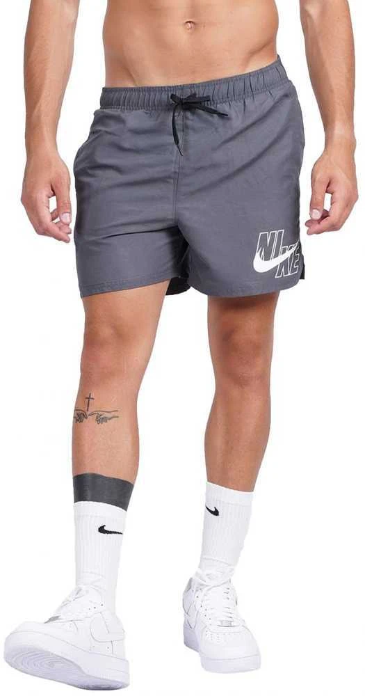 Nike Maudymosi Šortai Vyrams Logo Solid 5""In Short Gray NESSA566 018