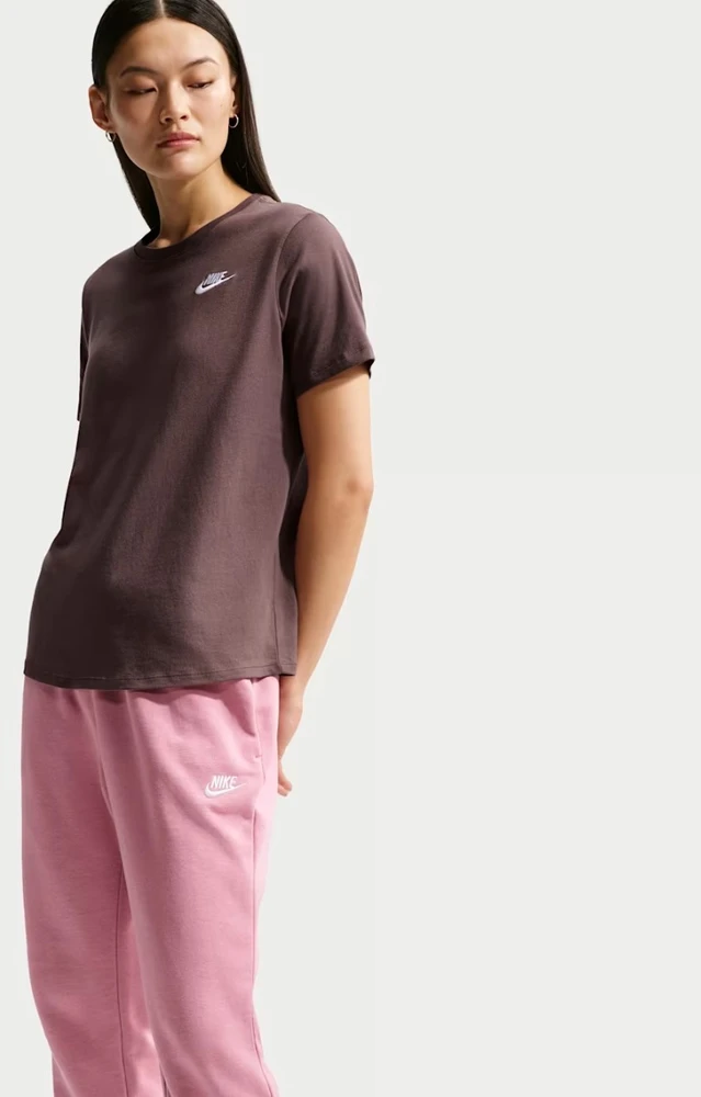 Nike Palaidinė Moterims W Nsw Club Ss Tee Burgundy DX7902 502