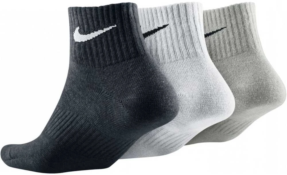 Nike Sportinės Kojinės U NK Perf Ltwt QT 3PR Baltas Pilkas Juodas SX4706 901
