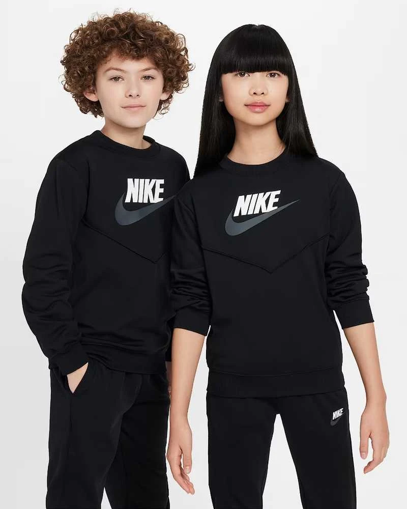 Nike Sportinis Kostiumas Paaugliams K Nsw Tracksuit Poly Crew Hbr Juodas FD3090 010