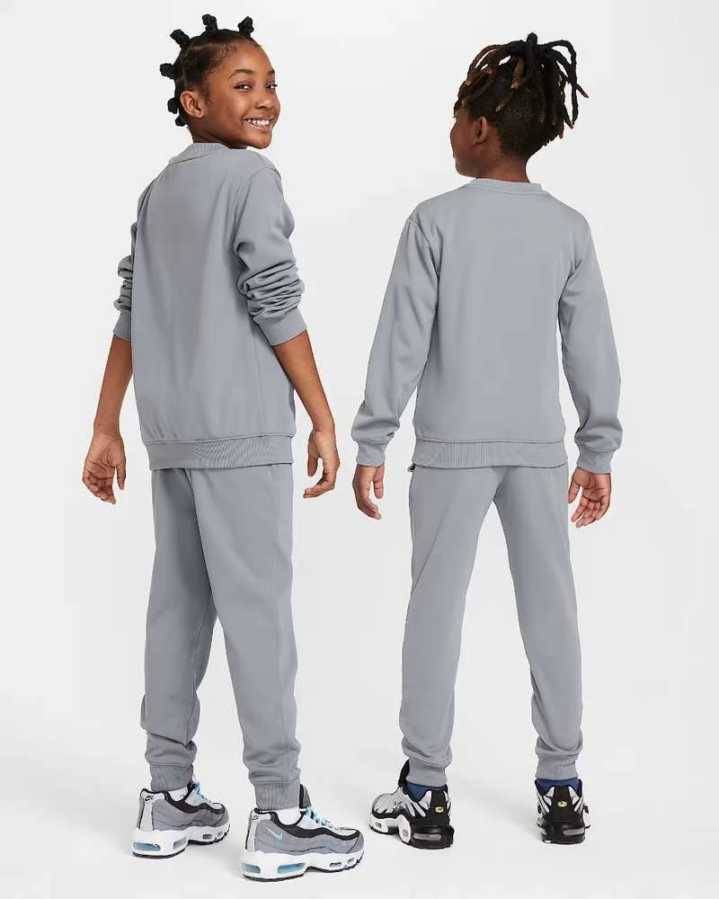 Nike Sportinis Kostiumas Paaugliams K Nsw Tracksuit Poly Crew Hbr Pilkas FD3090 084