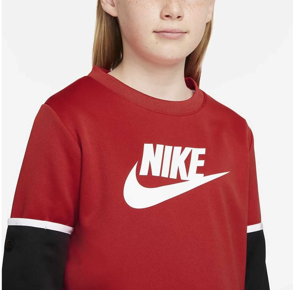 Nike Sportinis Kostiumas Paaugliams K Nsw Poly Futura Juodas Raudona DM8084 657