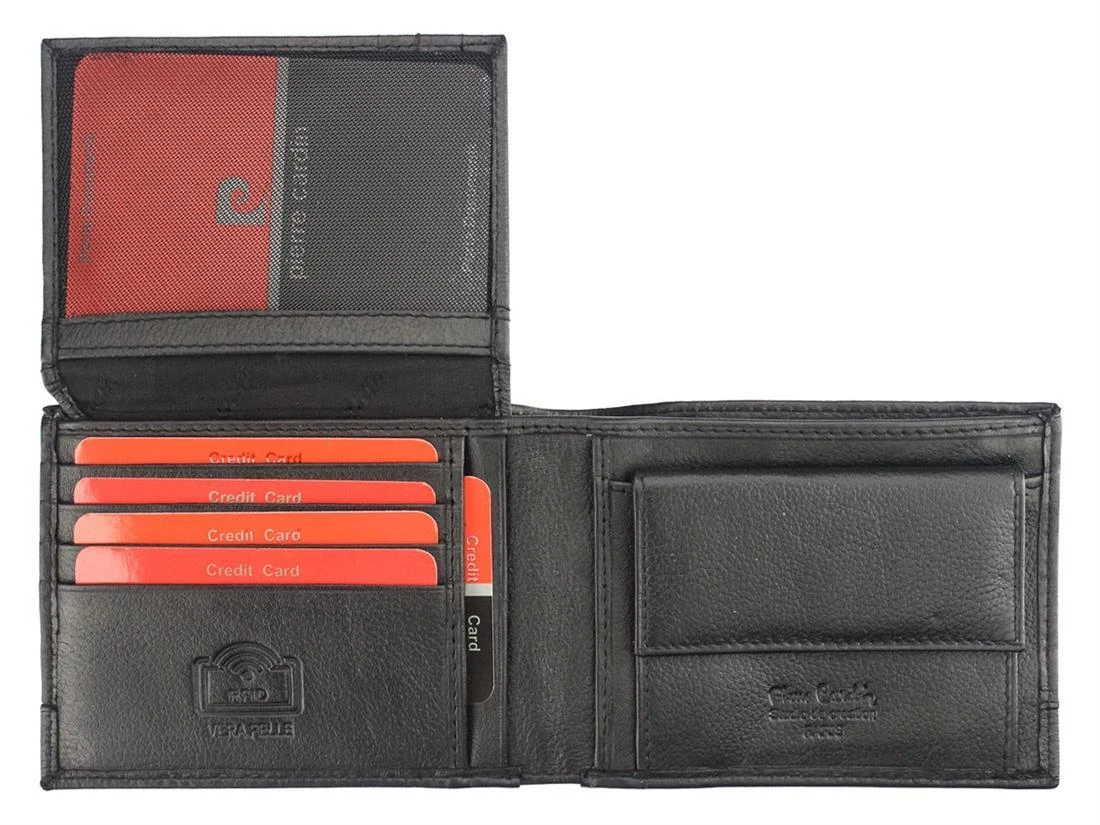 Pierre Cardin Didelė Odinė Piniginė Vyrams Juodas TILAK26 8806/Juodas