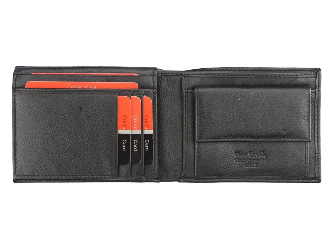 Pierre Cardin Didelė Odinė Piniginė Vyrams Juodas TILAK26 8806/Juodas