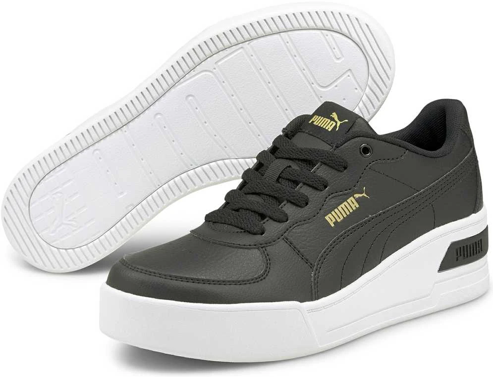 Puma Avalynė Moterims Skye Wedge Juodas Baltas 380750 02
