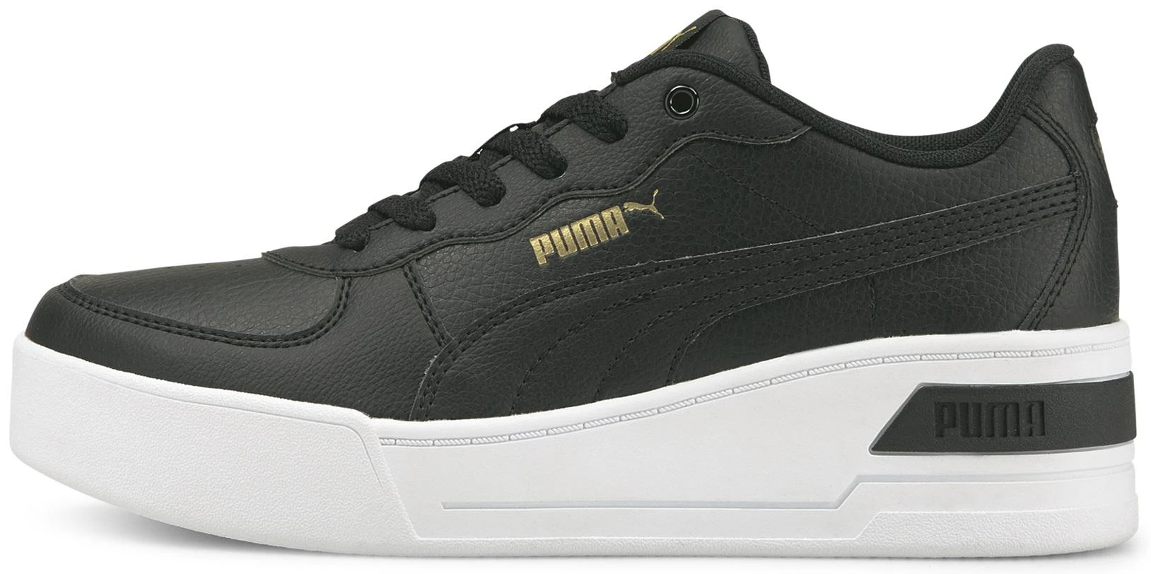Puma Avalynė Moterims Skye Wedge Juodas Baltas 380750 02