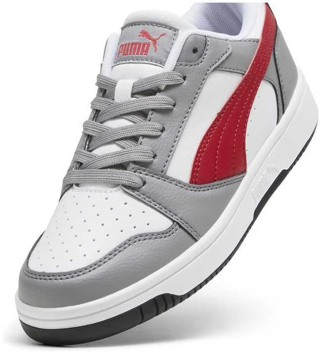 Puma Avalynė Paaugliams Rebound V6 Lo Jr Baltas Pilkas Raudona 393833 09