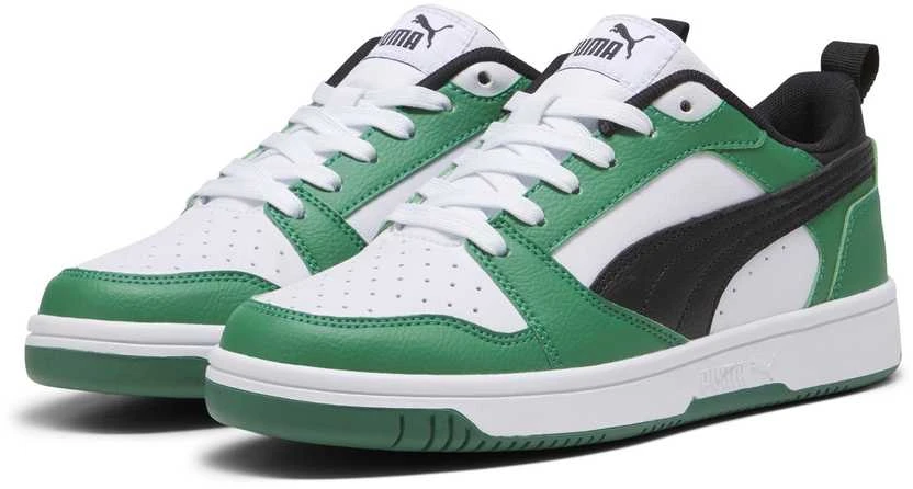 Puma Avalynė Paaugliams Rebound V6 Lo Jr Juodas Baltas Žalias 393833 05