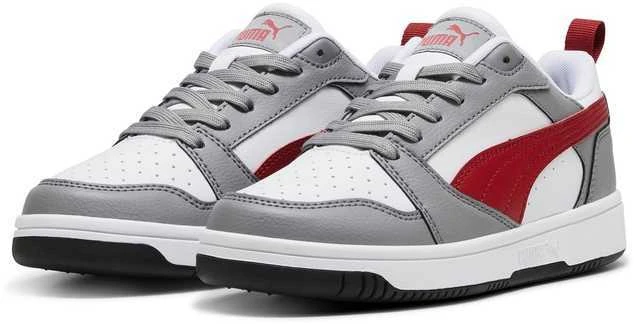Puma Avalynė Paaugliams Rebound V6 Lo Jr Baltas Pilkas Raudona 393833 09