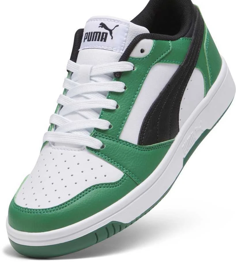 Puma Avalynė Paaugliams Rebound V6 Lo Jr Juodas Baltas Žalias 393833 05