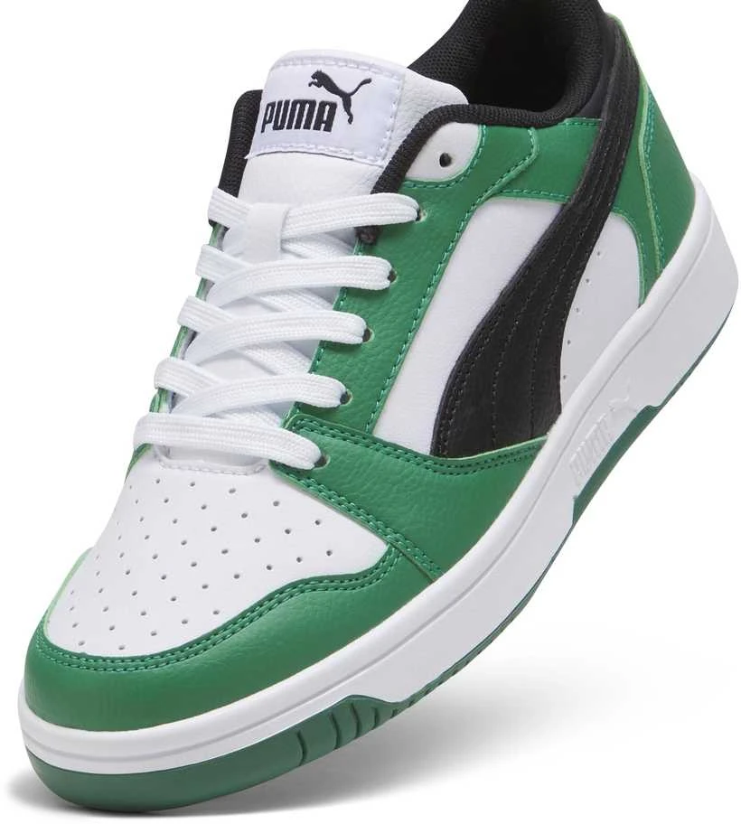Puma Avalynė Paaugliams Rebound V6 Lo Jr Juodas Baltas Žalias 393833 05