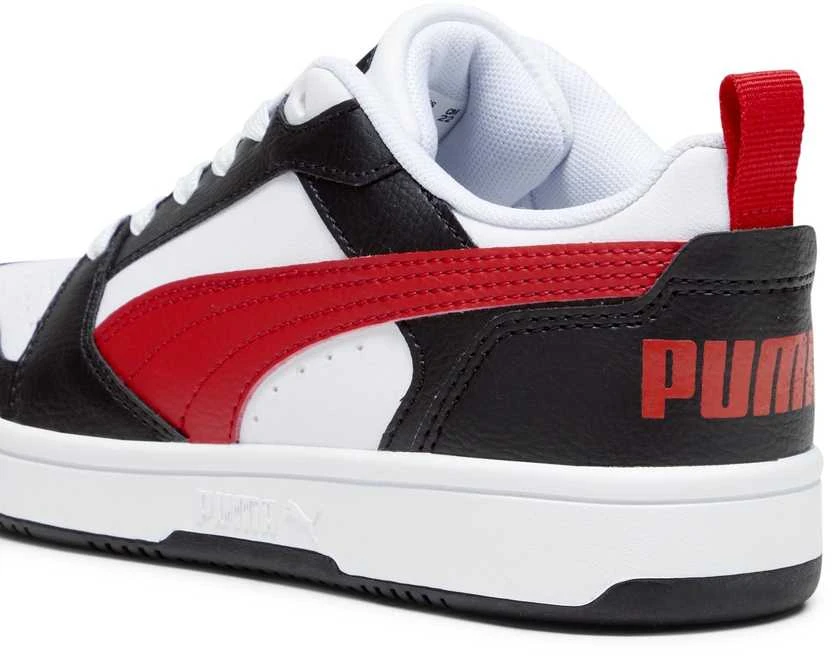 Puma Avalynė Paaugliams Rebound V6 Lo Jr Juodas Baltas Raudona 393833 04