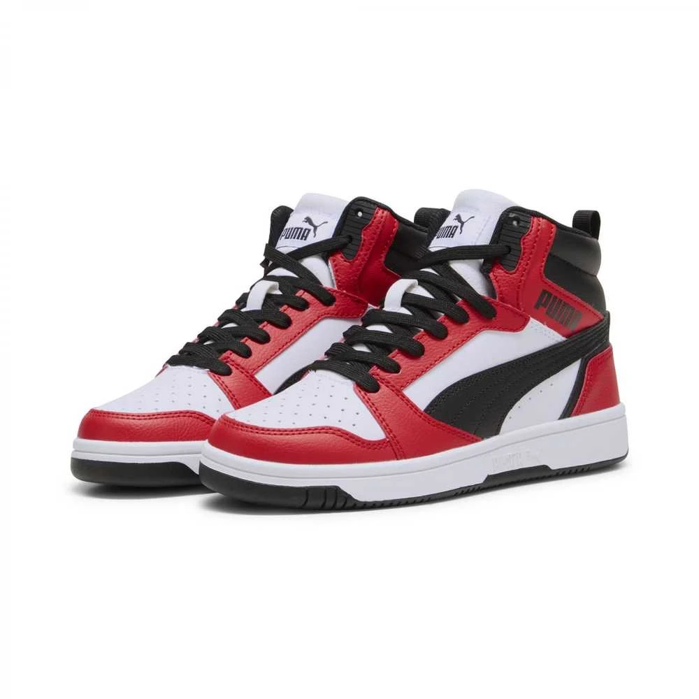 Puma Avalynė Paaugliams Rebound V6 Mid Jr Baltas Raudona Juodas 393831 03