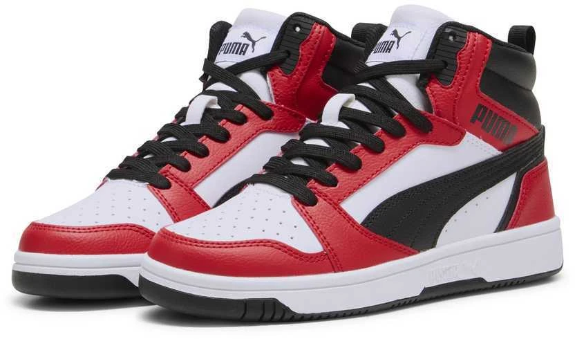 Puma Avalynė Paaugliams Rebound V6 Mid Jr Baltas Raudona Juodas 393831 03