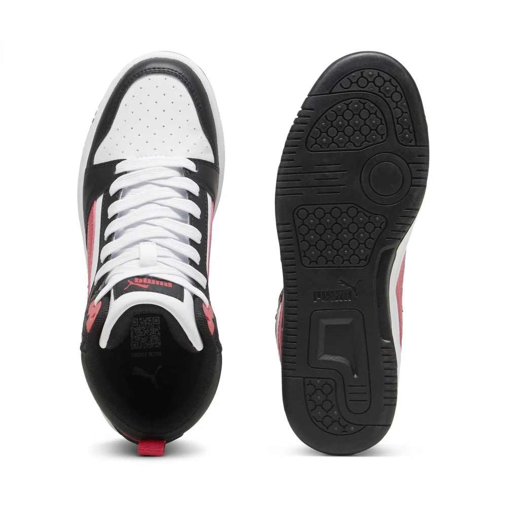 Puma Avalynė Paaugliams Rebound V6 Mid Jr Baltas Juodas Raudona 393831 16