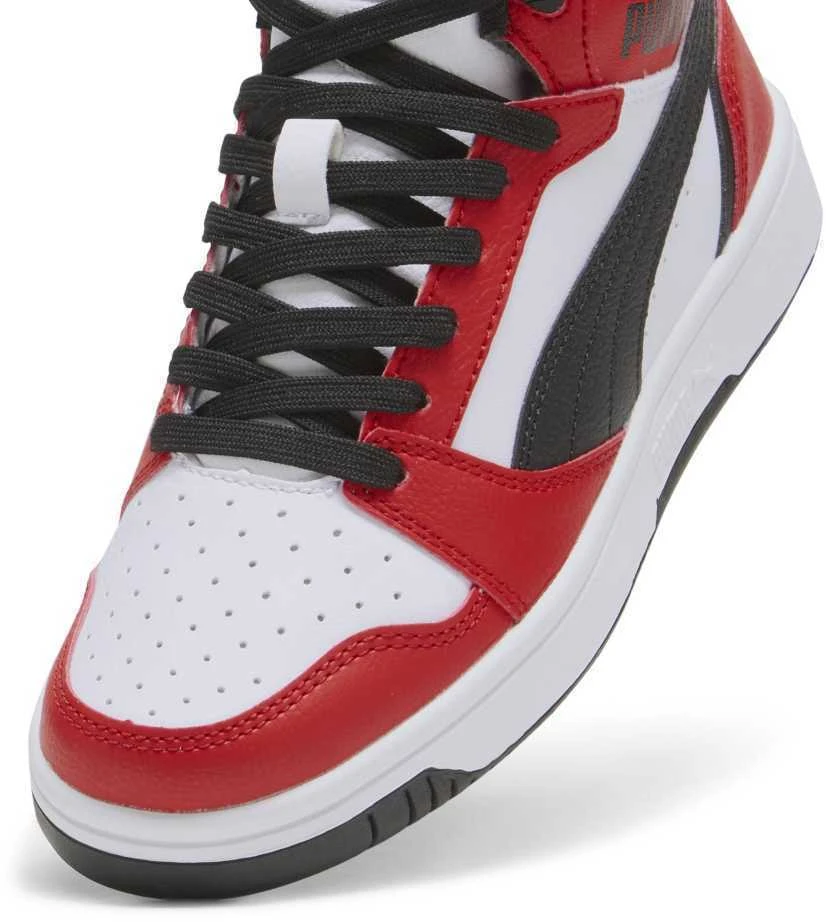 Puma Avalynė Paaugliams Rebound V6 Mid Jr Baltas Raudona Juodas 393831 03