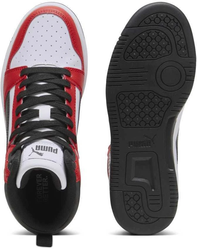 Puma Avalynė Paaugliams Rebound V6 Mid Jr Baltas Raudona Juodas 393831 03
