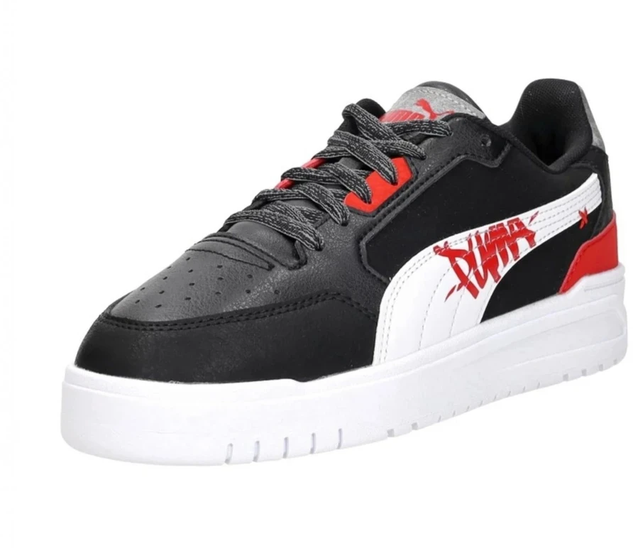 Puma Avalynė Paaugliams Shuffle Downtown Lo Mid Juodas Baltas Raudona 405034 01
