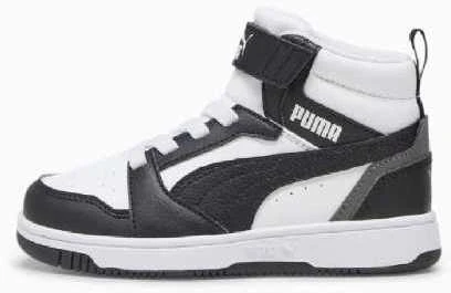 Puma Avalynė Vaikams Rebound V6 Mid Jr Baltas Juodas 393832 01