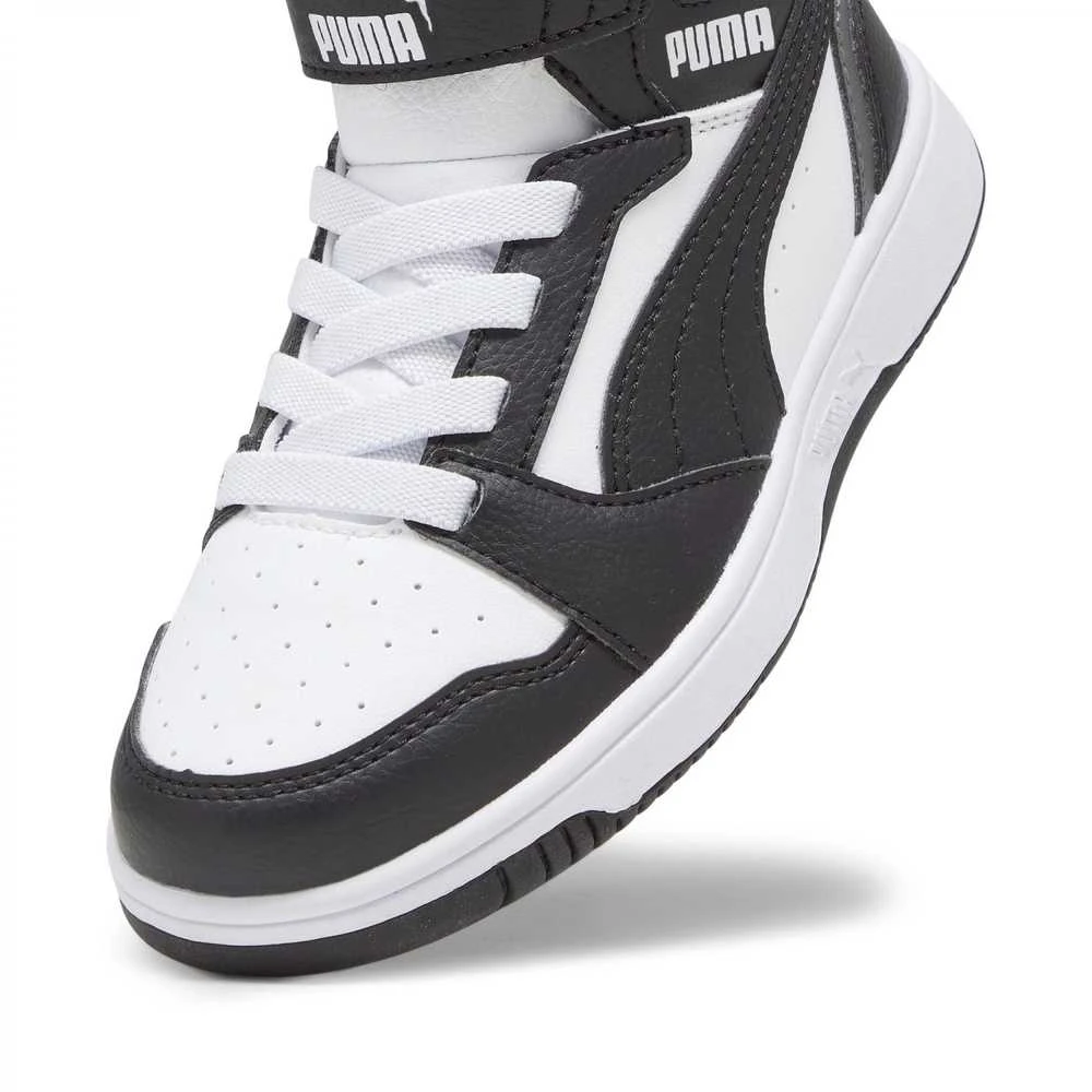 Puma Avalynė Vaikams Rebound V6 Mid Jr Baltas Juodas 393832 01